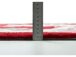 Alfombra tejida a mano con borde en diseño Aubusson 240x340 cm Rojo Ming