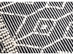 Alfombra tejida a mano con diseño étnico 65x135 cm Gris Colored Macrame