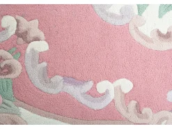 Alfombra tejida a mano con borde en diseño Aubusson 120x170 cm Rosa Ming