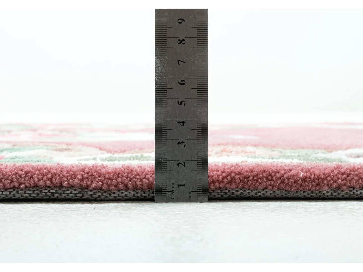 Alfombra tejida a mano con borde en diseño Aubusson 70x600 cm Rosa Ming