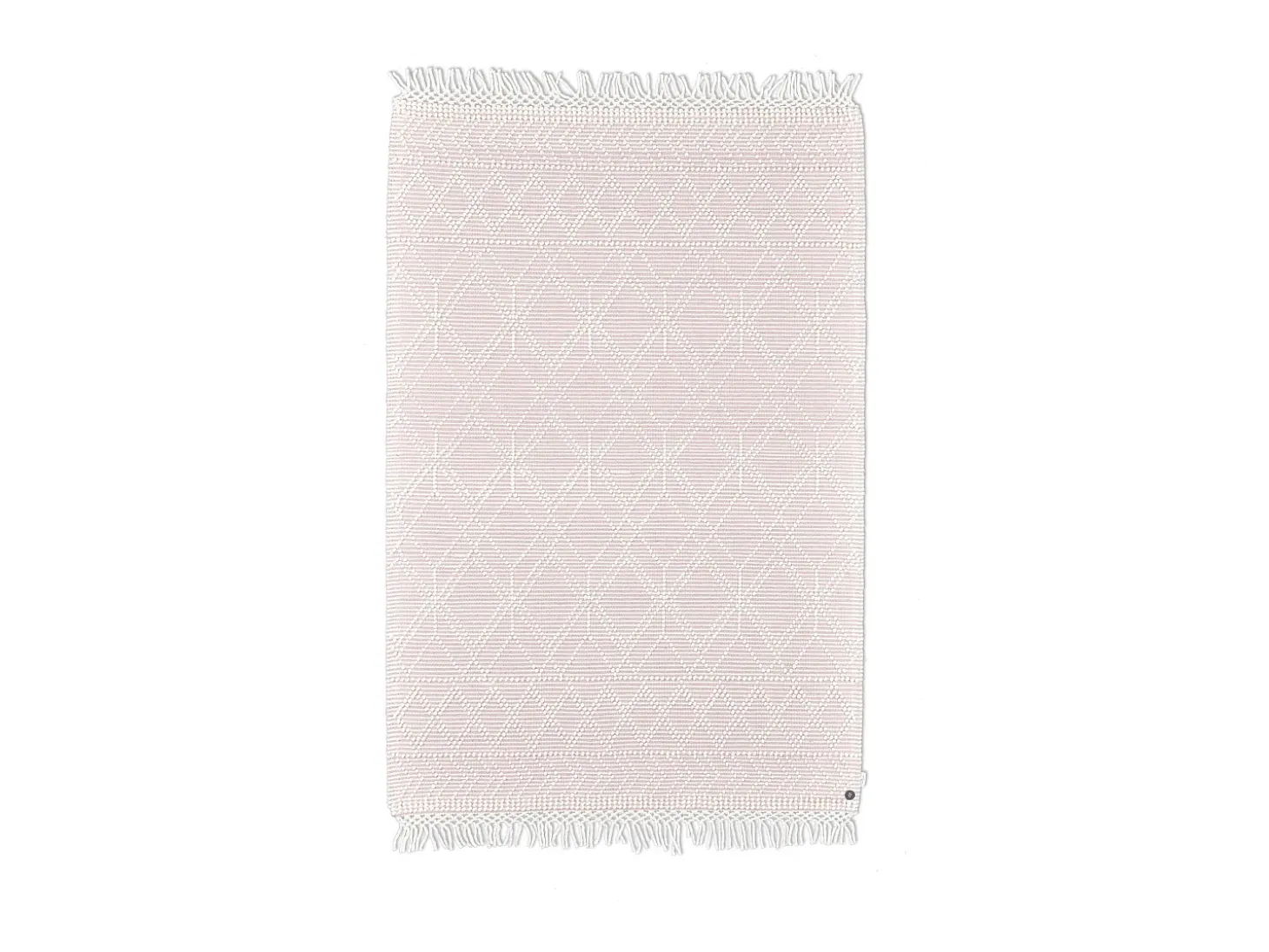 Alfombra tejida a mano con diseño étnico 160x230 cm Rosa Colored Macrame
