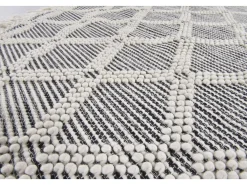 Alfombra tejida a mano con diseño étnico 140x140 cm Naturaleza Colored Macrame