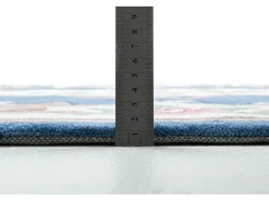Alfombra tejida a mano con borde en diseño Aubusson 120x180 cm Azul Ming