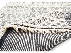 Alfombra tejida a mano con diseño étnico 190x290 cm Gris Colored Macrame