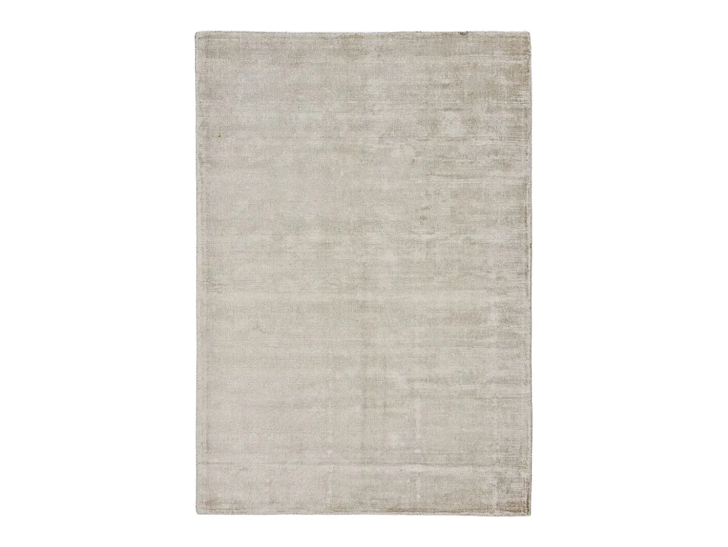 Alfombra tejida a mano de viscosa 70x140 cm Crema Star