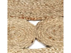 Alfombra tejida a mano de yute trenzado 120 cm