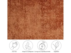 Alfombra tejida a mano de viscosa 90x160 cm Cobre Star