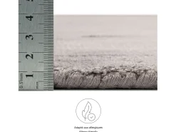 Alfombra tejida a mano de viscosa 190x290 cm Gris Star