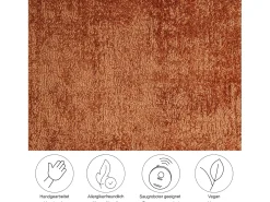 Alfombra tejida a mano de viscosa 150x150 cm Cobre Star