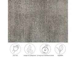 Alfombra tejida a mano de viscosa 40x60 cm Gris Star