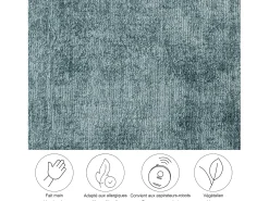 Alfombra tejida a mano de viscosa 190x290 cm Turquesa claro Star