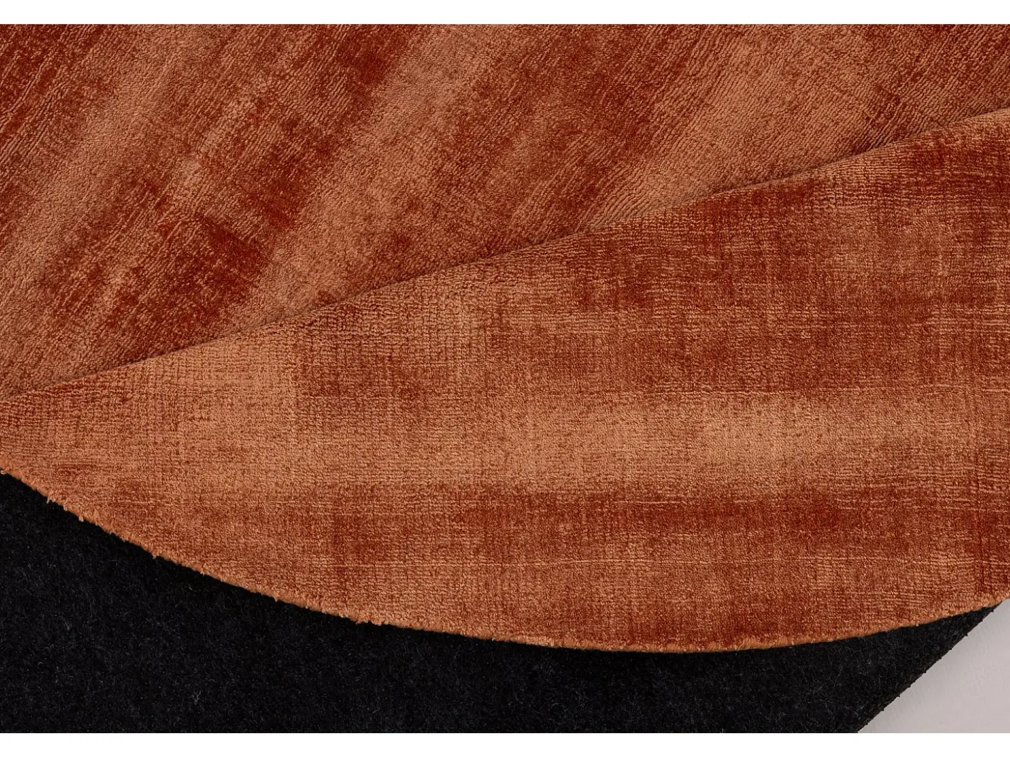 Alfombra tejida a mano de viscosa 190x190 cm Cobre Star
