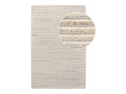 Alfombra tejida de marfil 200 x 300 cm