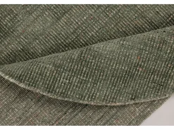 Alfombra UNI a rayas de viscosa y lana 190x190 cm Verde Venus