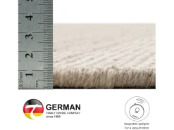 Alfombra UNI a rayas de viscosa y lana 40x60 cm Beige Venus