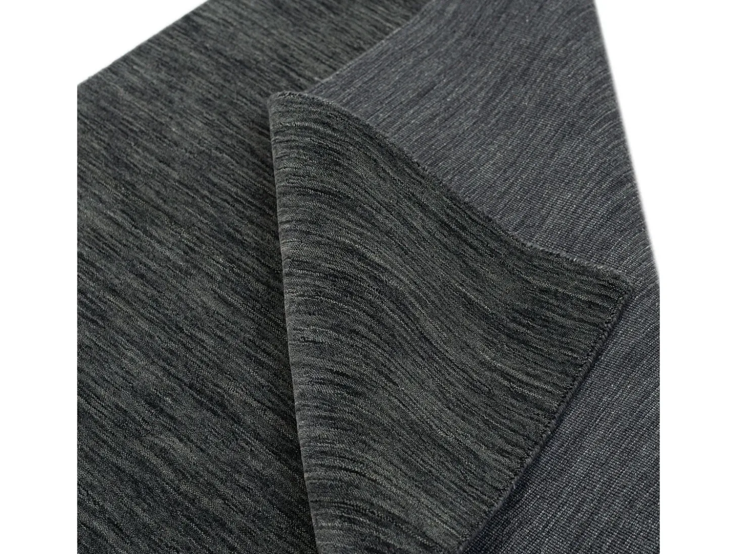 Alfombra UNI tejida a mano 140x200 cm Gris oscuro Holi