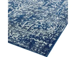 Alfombra vintage - 200x290cm - azul marino, blanco - Nova Antique