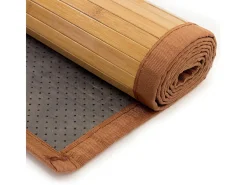 Alfombra 80x200 cm bambú marrón
