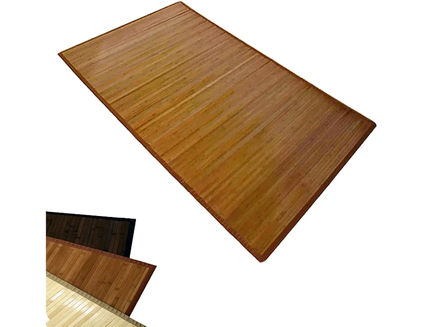Alfombra 200x200 cm bambú marrón