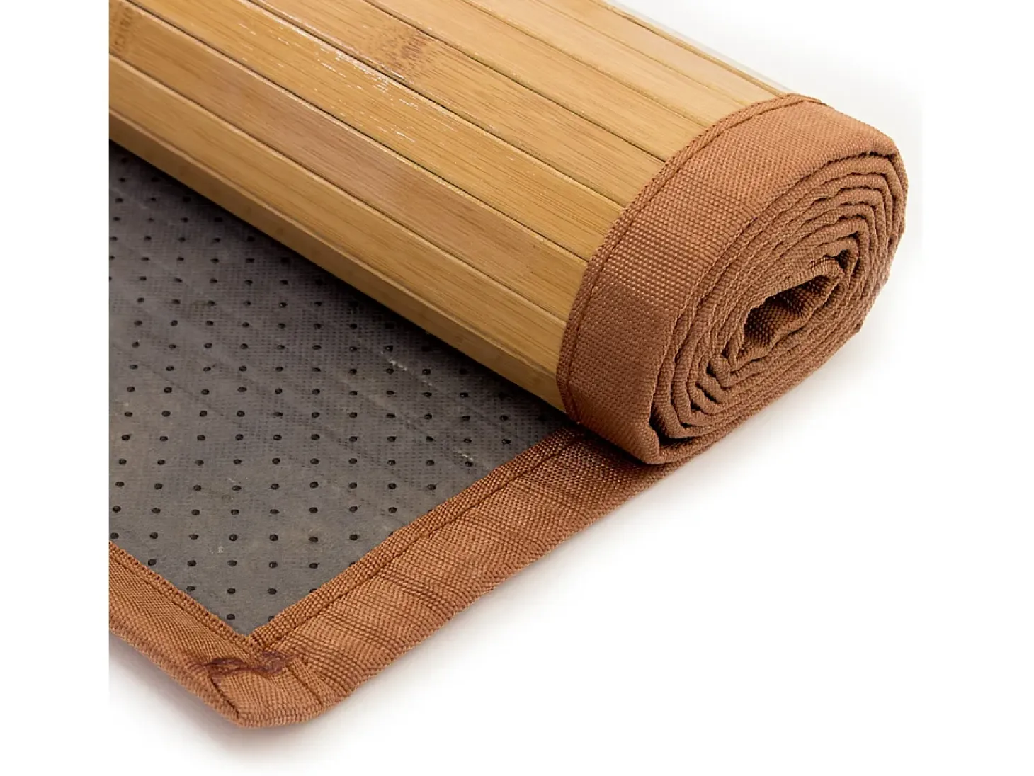 Alfombra 200x200 cm bambú marrón