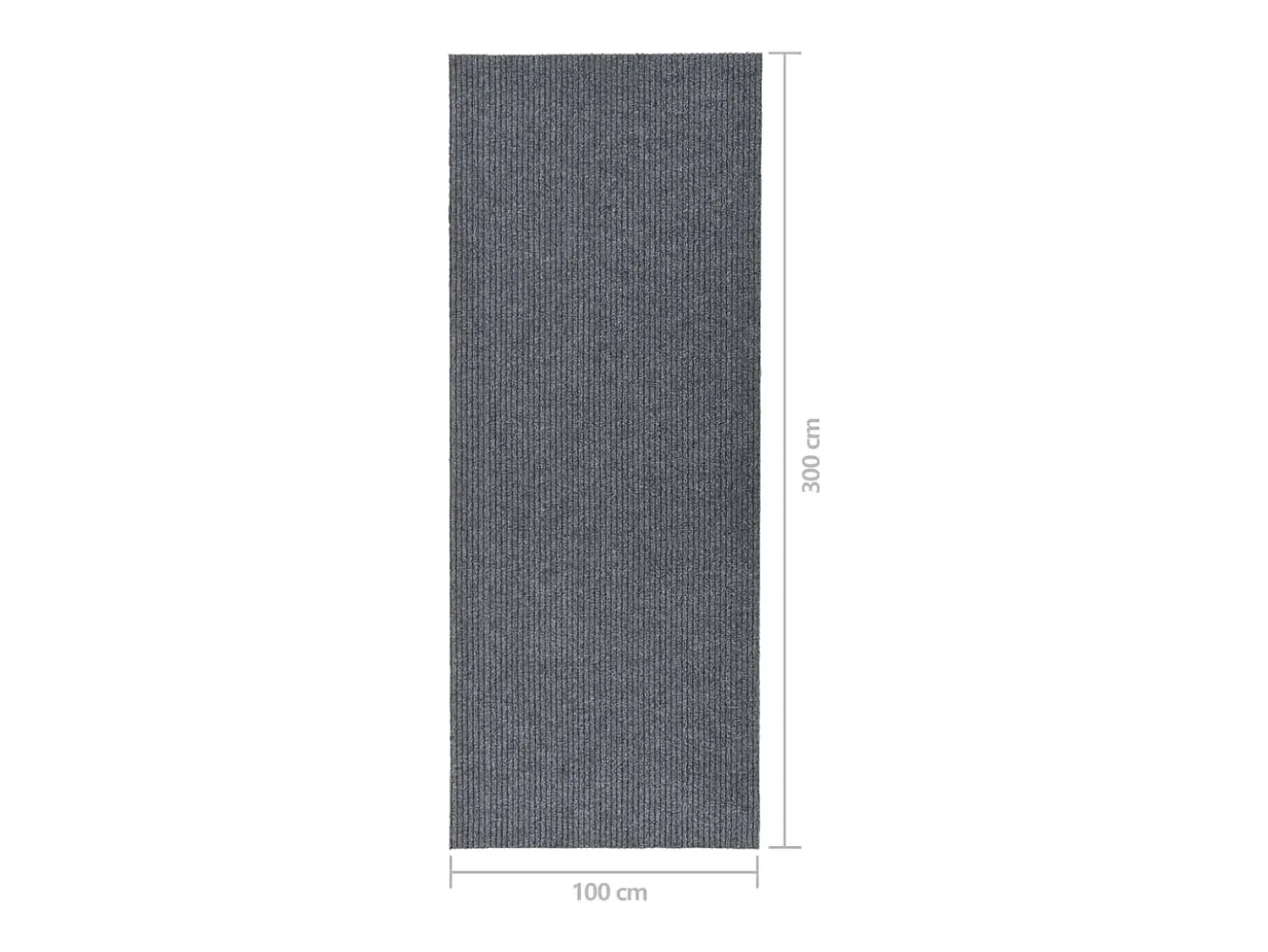 Alfombra 100x300 cm Gris