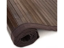 Alfombra 60x200 cm marrón Bambú