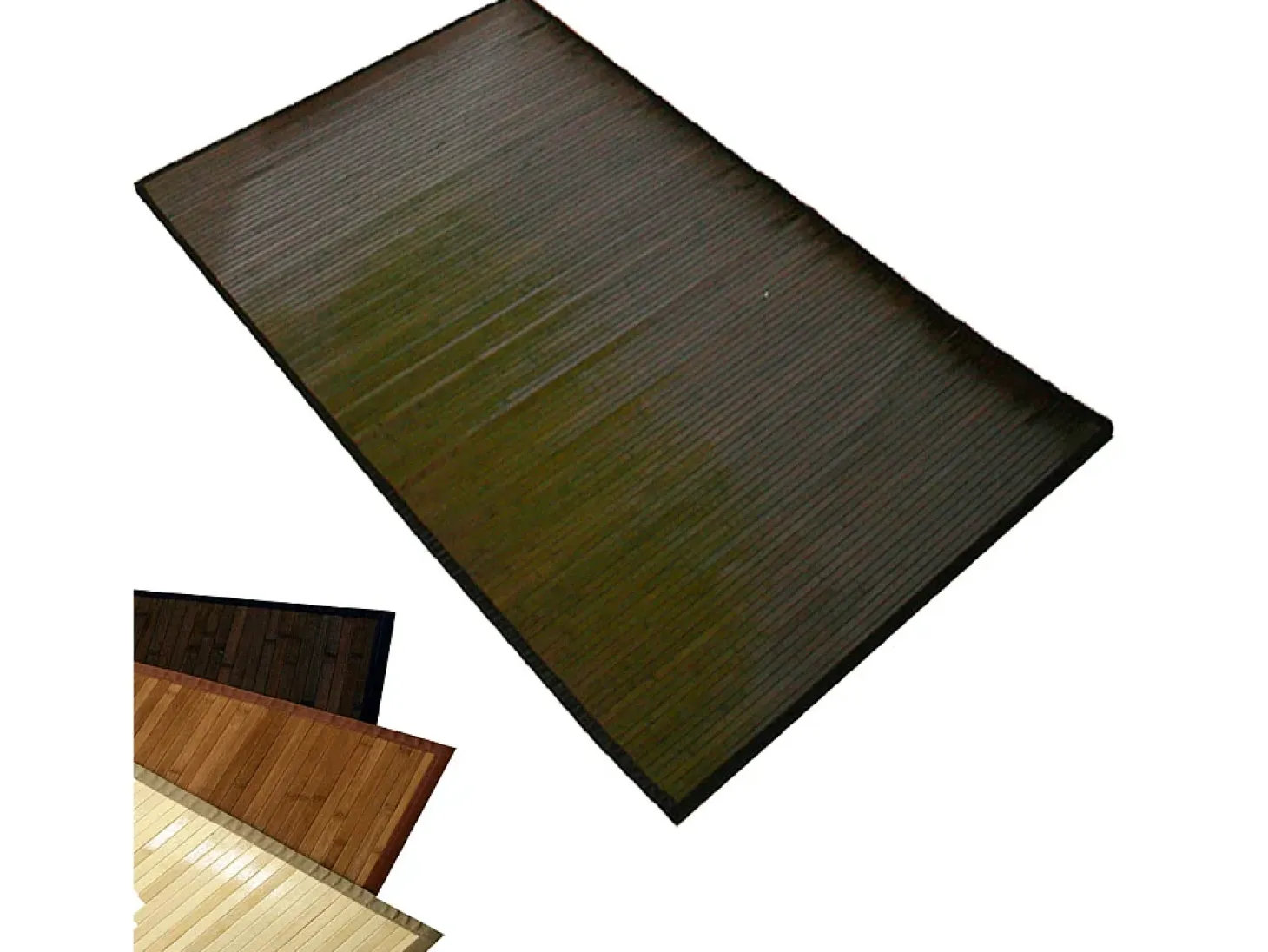 Alfombra 60x200 cm marrón Bambú
