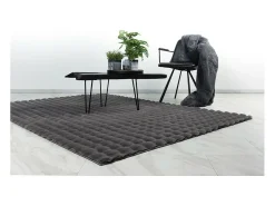 Alfombra 150x80cm, diseño H008Y color grafito - Confort y elegancia para su interior