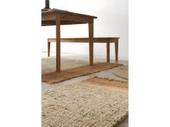 Alfombra yute y lana 120 cm diam.