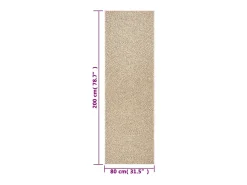 Alfombra ZIZUR apariencia de yute interior y exterior 80x200 cm