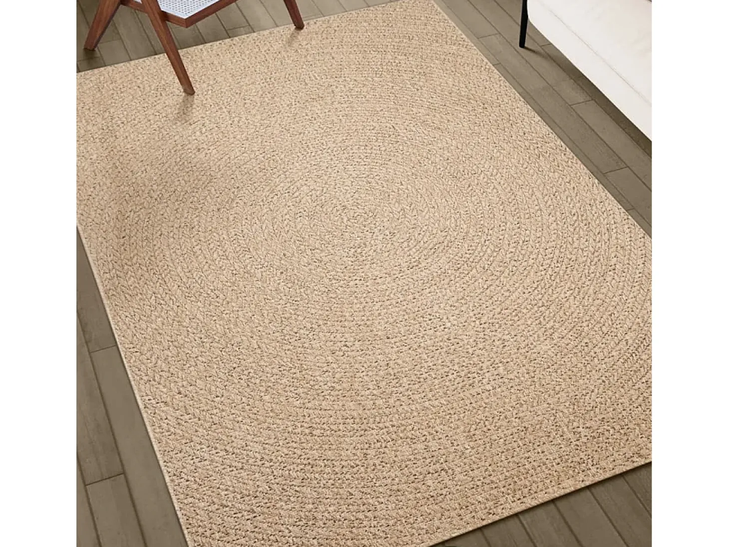 Alfombra ZIZUR apariencia de yute interior exterior 100x200 cm