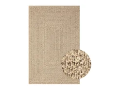 Alfombra ZIZUR apariencia de yute interior y exterior 160x150cm ES37615