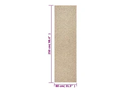 Alfombra ZIZUR apariencia de yute interior y exterior 80x250 cm