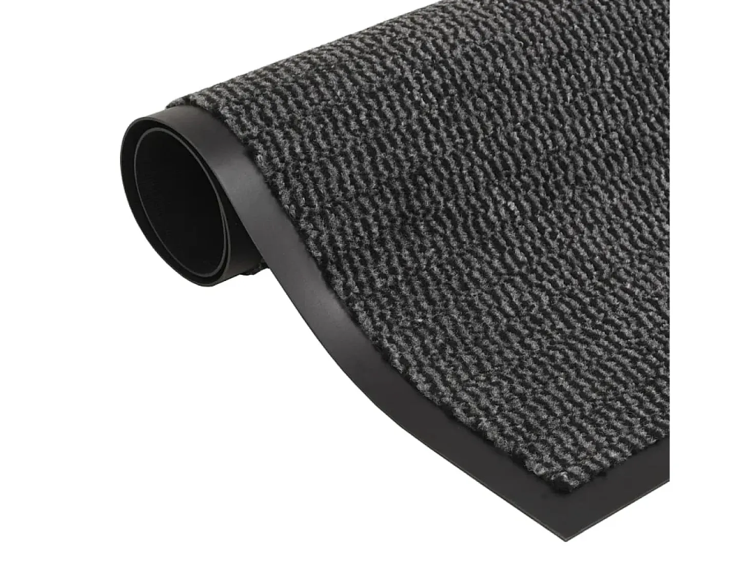 Alfombras de entrada rectangulares de nudo 2 uds gris 90x150 cm ES428651