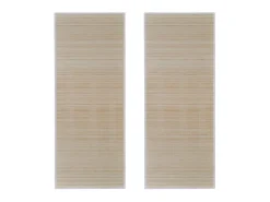 Alfombras rectangulares de bambú natural 2 unidades 120x180 cm ES22121