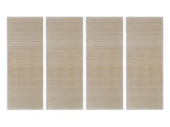 Alfombras rectangulares de bambú natural 4 unidades 120x180 cm