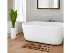 Alfombrilla de baño de teca MCW-M86