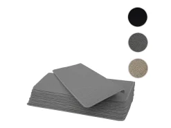 Alfombrilla para escalones MCW-G49 (juego de 15), rectangular, gris