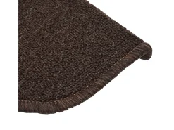 Alfombrilla para escalones MCW-G49 (juego de 15), media caña, marrón