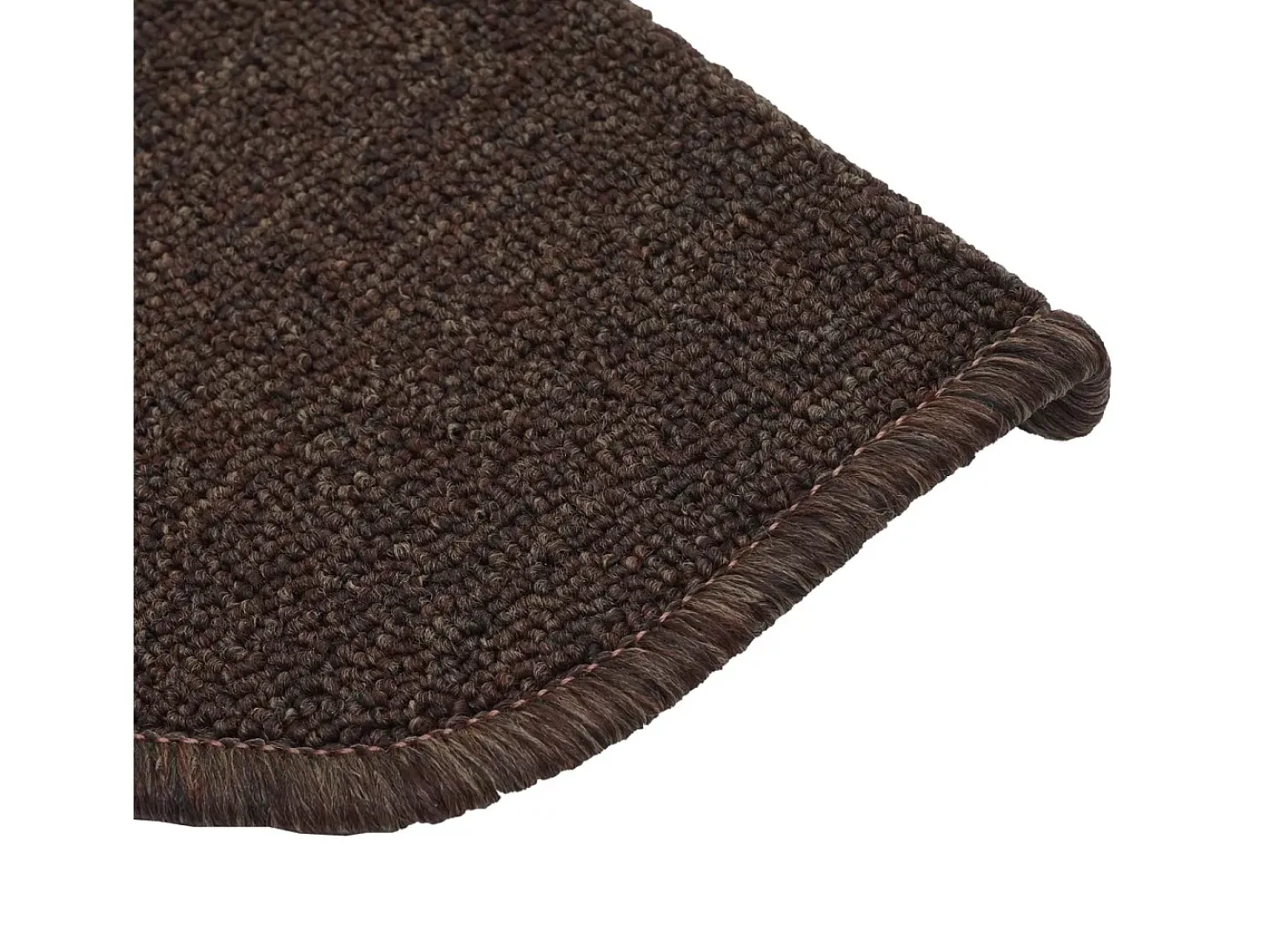 Alfombrilla para escalones MCW-G49 (juego de 15), media caña, marrón