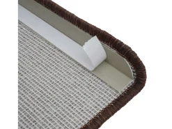 Alfombrilla para escalones MCW-G49 (juego de 15), media caña, marrón