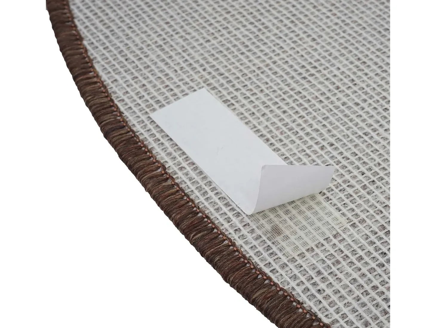 Alfombrilla para escalones MCW-G49 (juego de 15), media caña, marrón