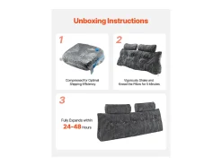 Almohada de Lectura SucceBuy con Bolsillos Laterales y Apoyacabezas, Almohada de Cabecera, Almohada en Flanela Lavable, Soporte Cómodo para Leer