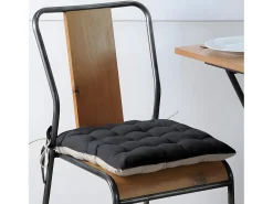 Almohadilla de silla bicolor con lazos 40 x 40 cm
