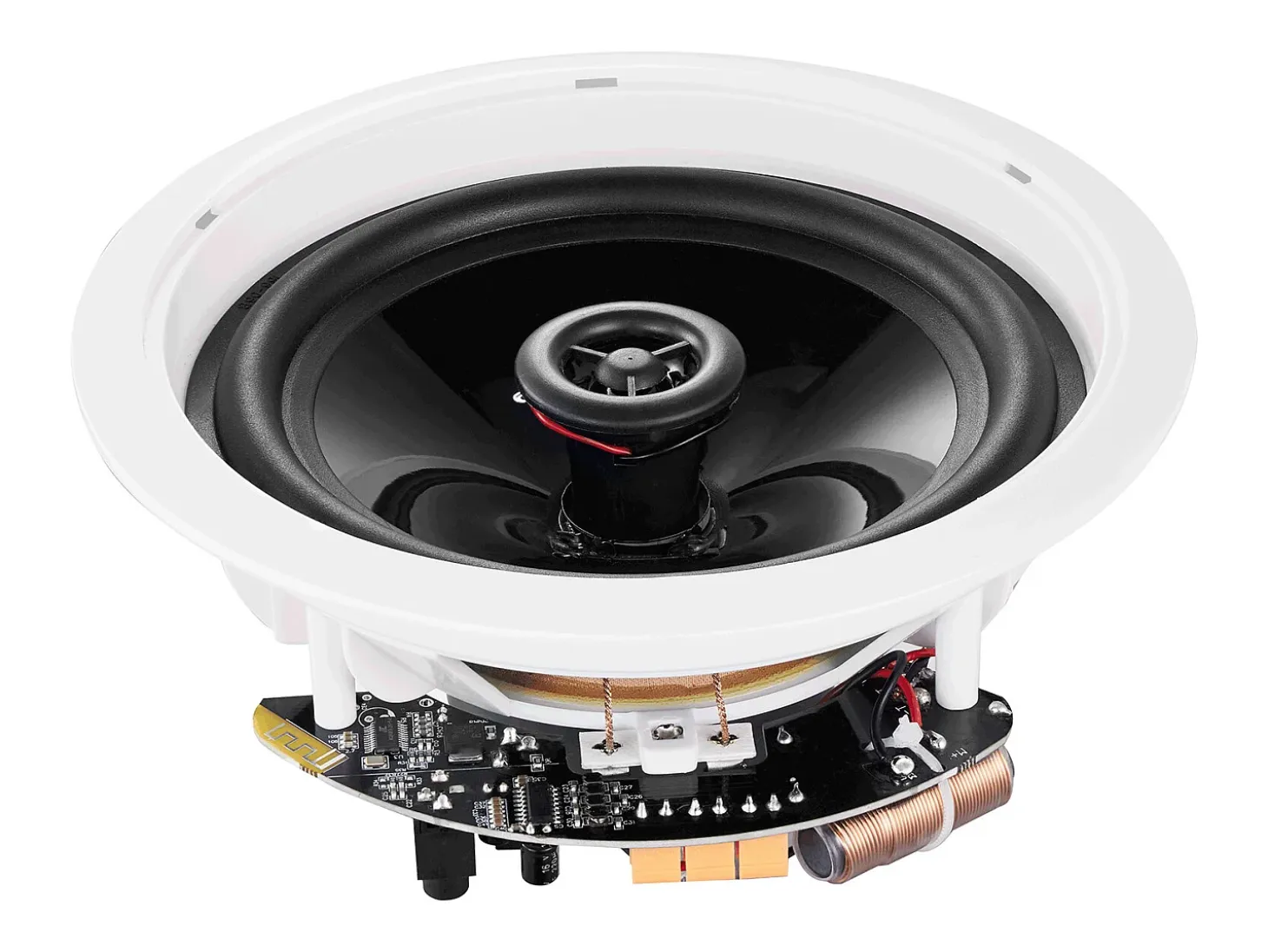 Altavoces de Techo SucceBuy Lote de 4 Bluetooth 17cm 150 W de Montaje Empotrado en la Pared, Sistema de Altavoces Empotrados en Techo y Pared