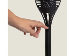 Antorcha LED Solar Efecto Llama con Pincho 1W 78cm Negro