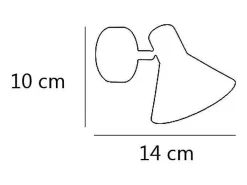 Aplique a pared modelo Kenn acabado blanco 10 cm(alto) 14 cm(ancho) 18 cm (fondo)