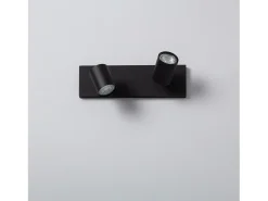 Aplique Aluminio Gylu 2 Focos para Bombilla GU10 Negro