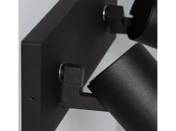 Aplique Aluminio Gylu 2 Focos para Bombilla GU10 Negro