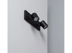 Aplique Aluminio Gylu 2 Focos para Bombilla GU10 Negro